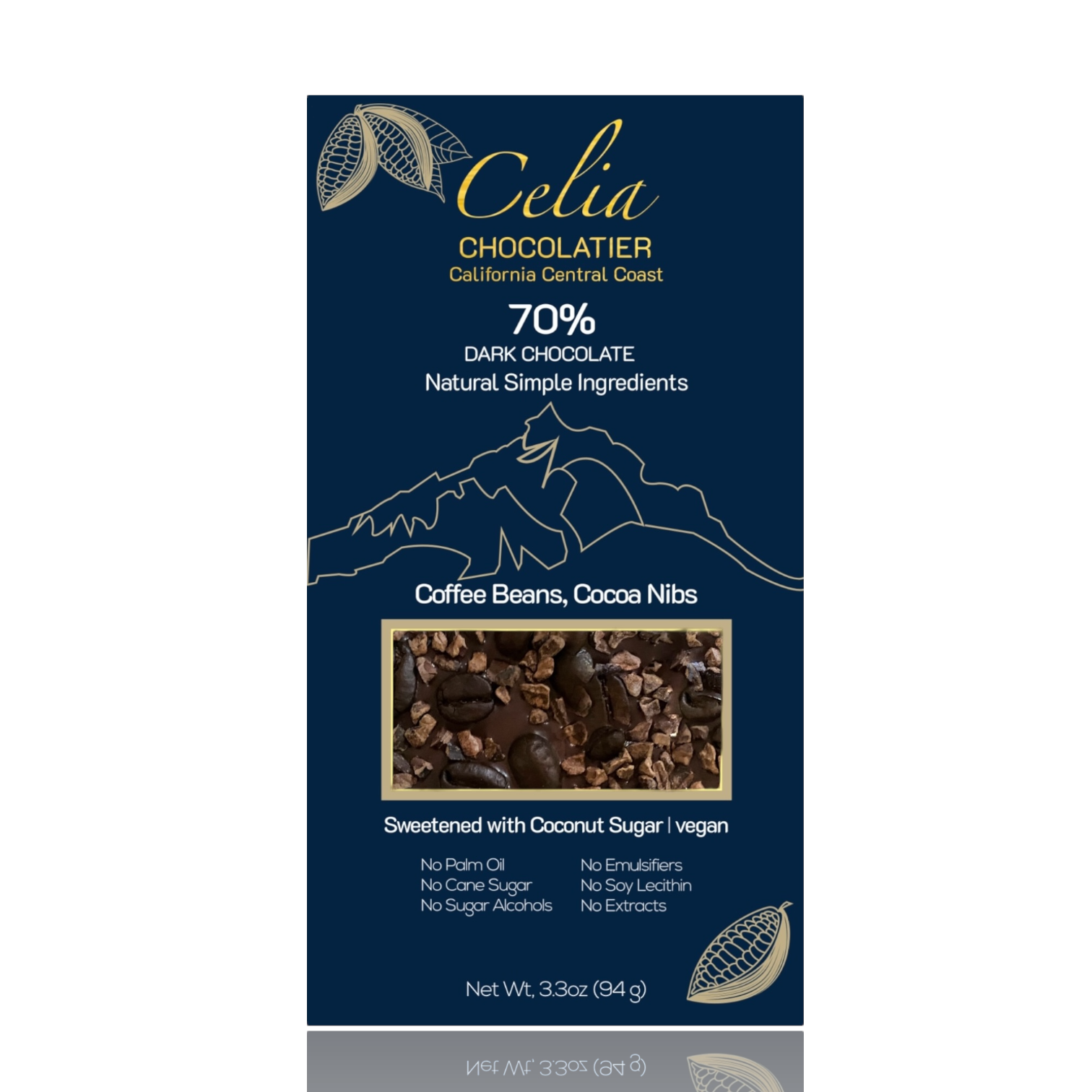 CELIA CHOCOLATIER - Wholesale Chocolate - 70% Dark Chocolate  Coffee & Nibs | Coconut Sugar | Vegan1