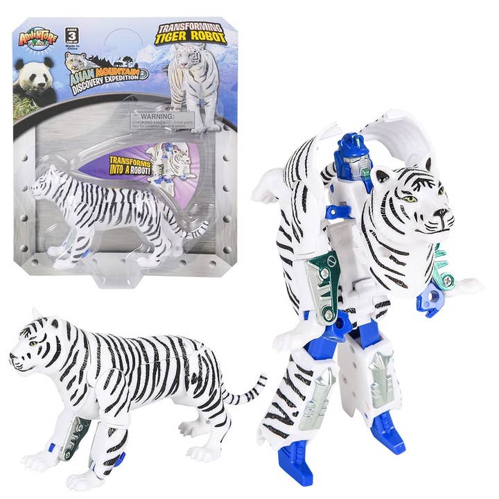 La Luna Bella - Toys - Vente Jouet classique – enfant - Jouets pour enfants WHITE TIGER ROBOT ACTION FIGURE LLB