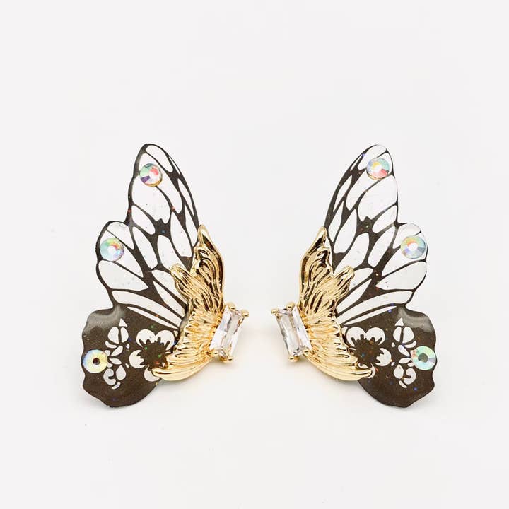 Mio Queena - Wholesale Stud/Post Earrings - Gradient Butterfly Wings Stud Earrings