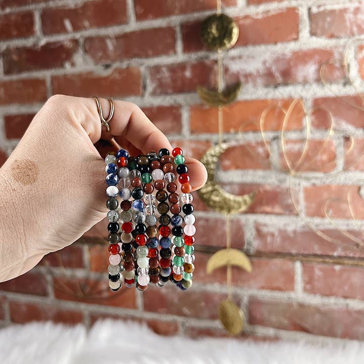 Intuitively Chosen Mixed Round Stone Bracelet for wholesale by Wild Alabaster