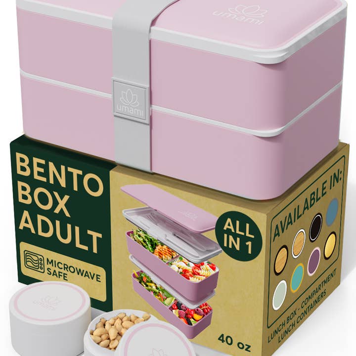 Bento Box All-in-1 L, 3 utensils, 2 sauce jars, 1.2L UMAMI for wholesale by Umami Bento Box