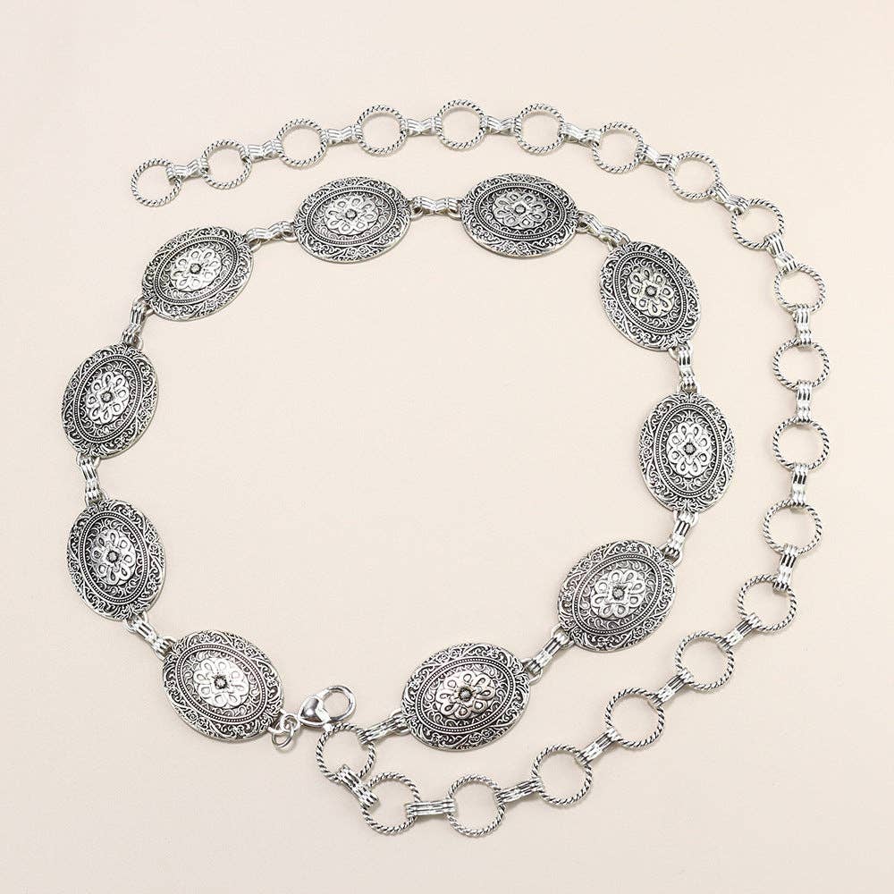 SALINA TRADING INC – Großhandel Gürtel – Damen – Metallkettengürtel mit Schmetterlings- und Herzdesign8