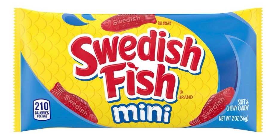 O'Shea's Candies Sweet Shop - Wholesale Gummy - Nostalgic 1957 Original Swedish Mini Fish 🐟24ct Display Box2