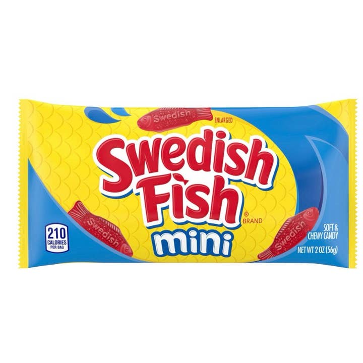 O'Shea's Candies Sweet Shop - Wholesale Gummy - Nostalgic 1957 Original Swedish Mini Fish 🐟24ct Display Box2