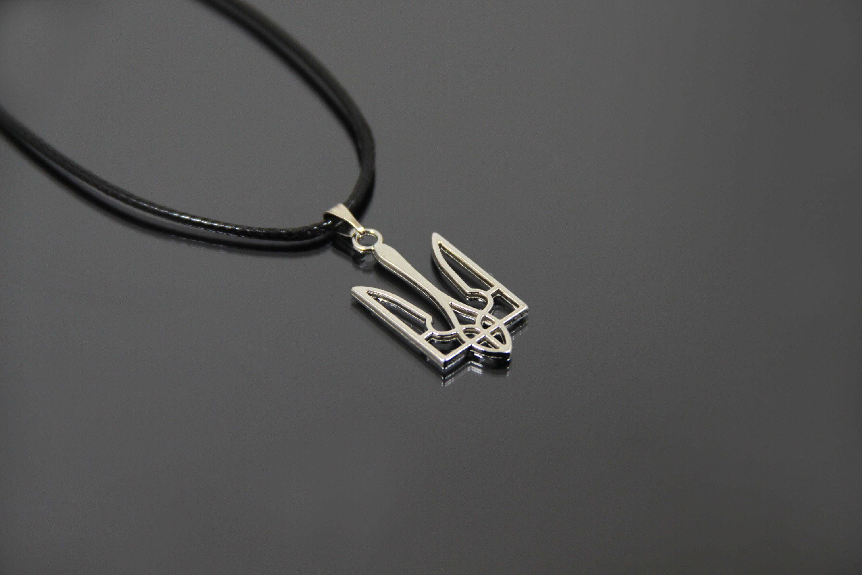 SomeBijoux4You - Wholesale Pendant/Charm Necklace - Ukrainian Emblem Necklace, Silver Ukraine Tryzub Jewellery1