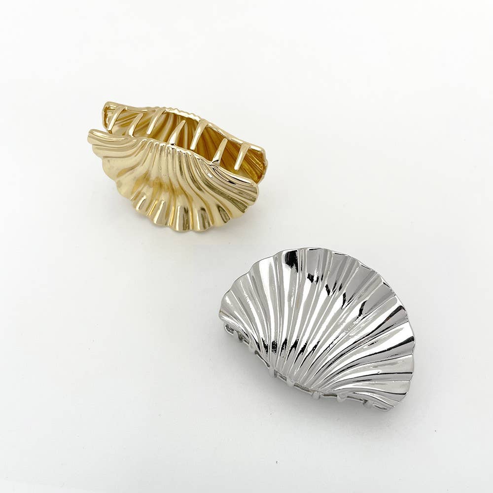 LadyJuneAccessories - Wholesale Hair Clip - Women's - Shell-Shaped Metal Hair Claw Clips, Chic Hair Accessories 3