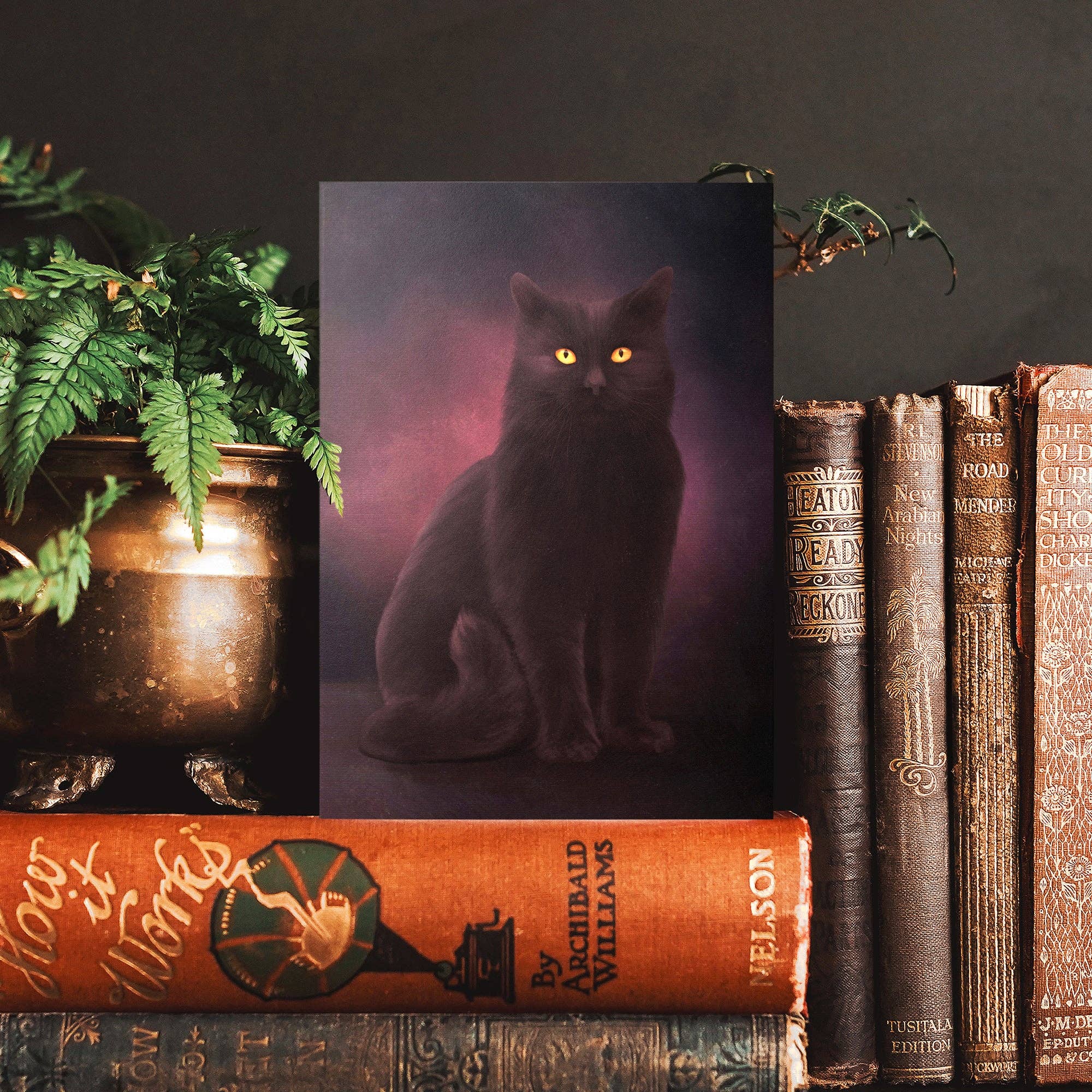 Print is Dead – wholesale Everyday greeting card – Shadow Cat - Greeting Card0