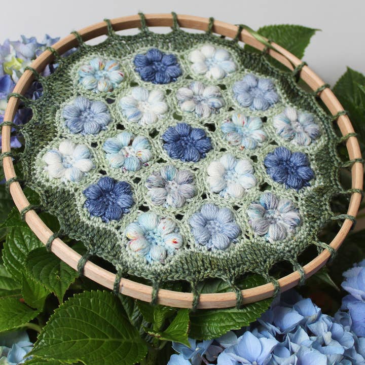 KIT - Hydrangea Blossom Mandala Kit for wholesale by Pineapple Fibre Art