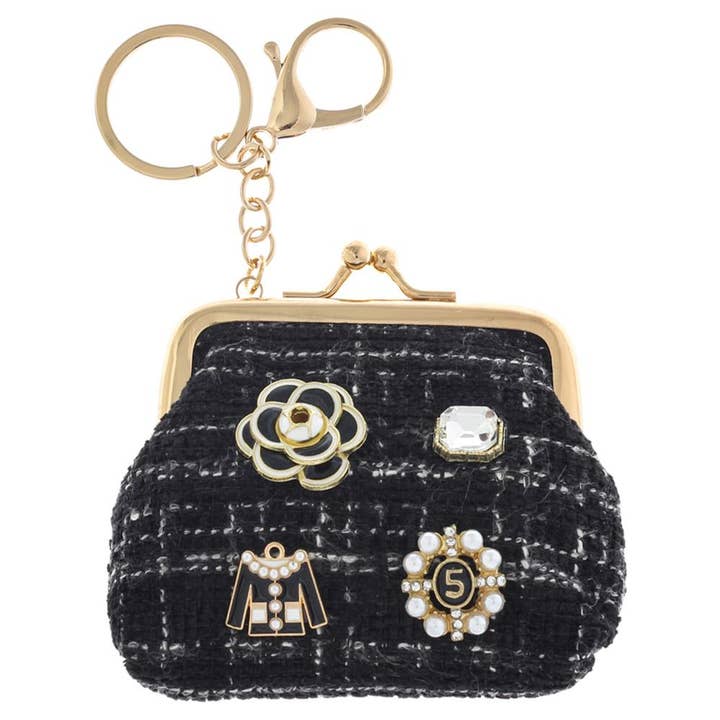 anbfashion - Wholesale Wallet - Women's - Flower Dress Stone Coin Purse Charm Bag Charm Keychain 93