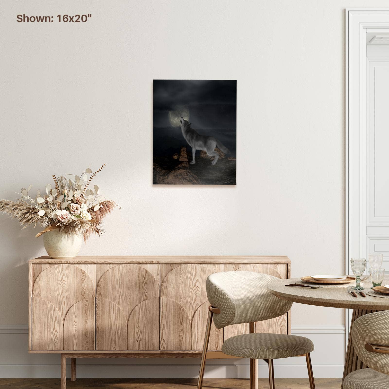3dRose - Wholesale Art Print - 3dRose, Crying Wolf at Moon - Fantasy Wolves Animal Photography, Museum Grade Canvas Wrap6