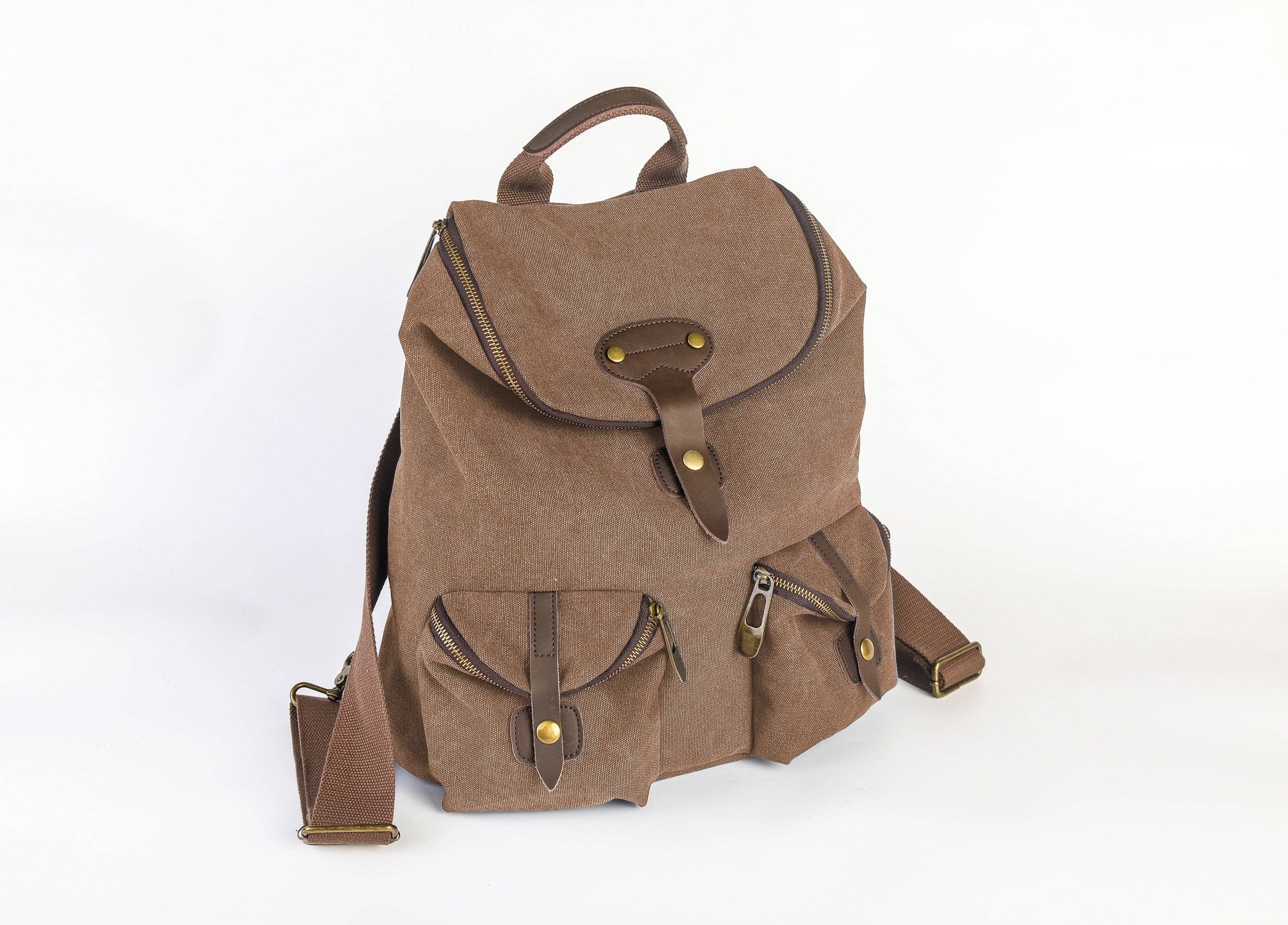 ZEDE PARIS - Wholesale Backpack - Women's - SAINT-PAUL - Canvas and leather backpack82