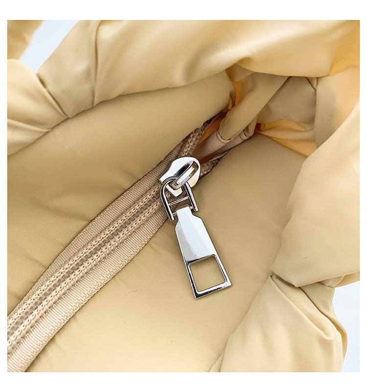 Dipped Shop - Wholesale Tote Bag - Women's - Simple Puffer Tote Bag Solid Color Soft Handbag DP809145