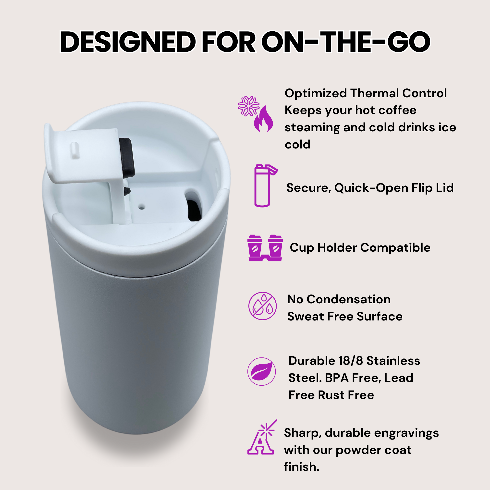 LAMOSE - Vendita all'ingrosso Bicchiere/tazza termica - Bicchiere sottile isolato con logo aziendale personalizzato inciso11