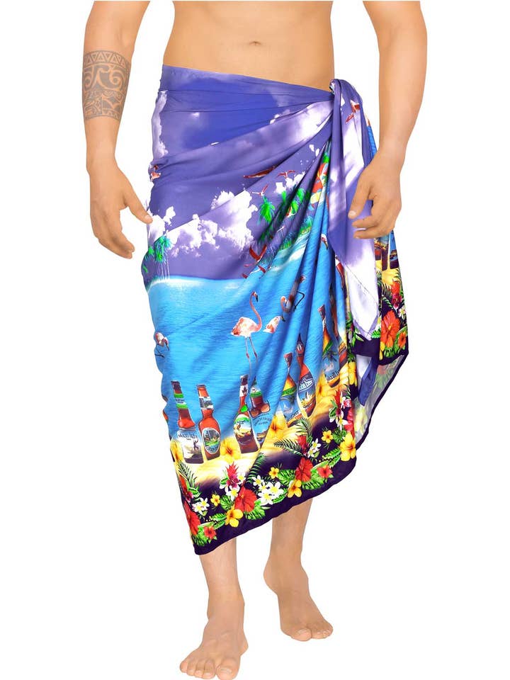 Beer and Babes Beach Wrap för män för wholesale av Happy Bay / La Leela