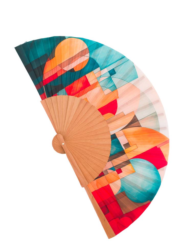 Leque espanhol de madeira e seda, ideal para o calor e como presente por atacado de CONCHITA MENÉNDEZ