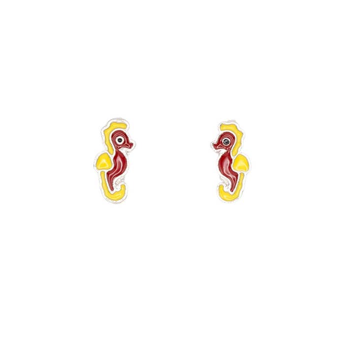 Pendientes Seahorse Ocean Beach Post, joyas para niños para venta al por mayor de Rebecca Accessories LLC