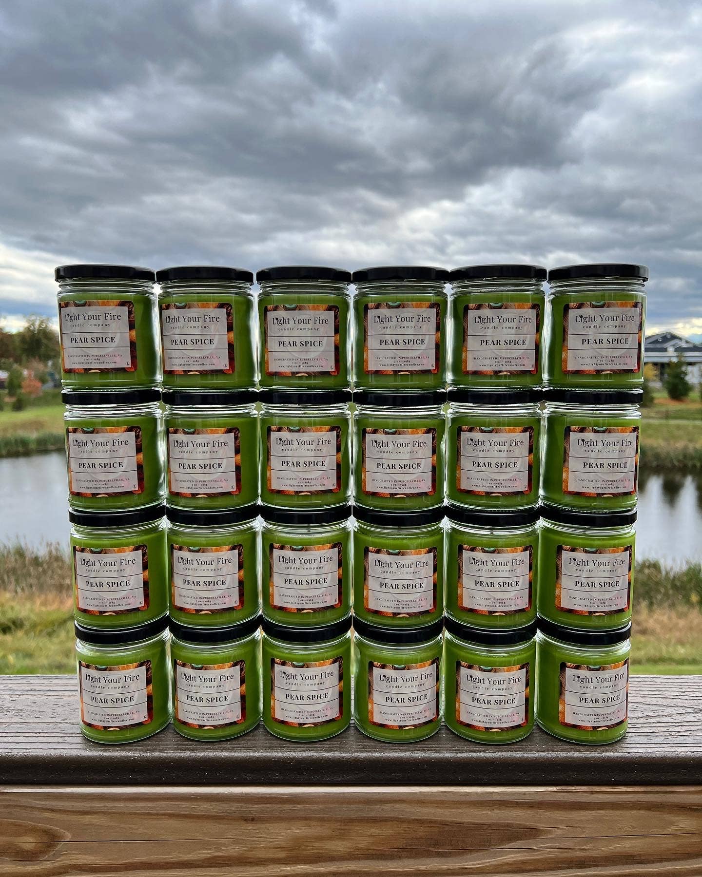 Light Your Fire Candle Co - Wholesale Jar/Filled Candle - Pear Spice Candle2