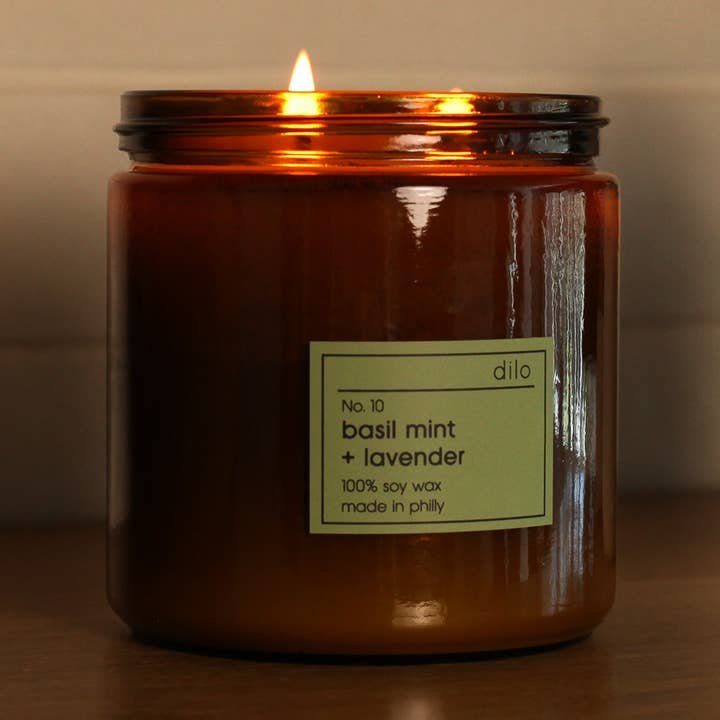 No. 10 Basil Mint + Lavender Candle - 3 Sizes for wholesale by dilo