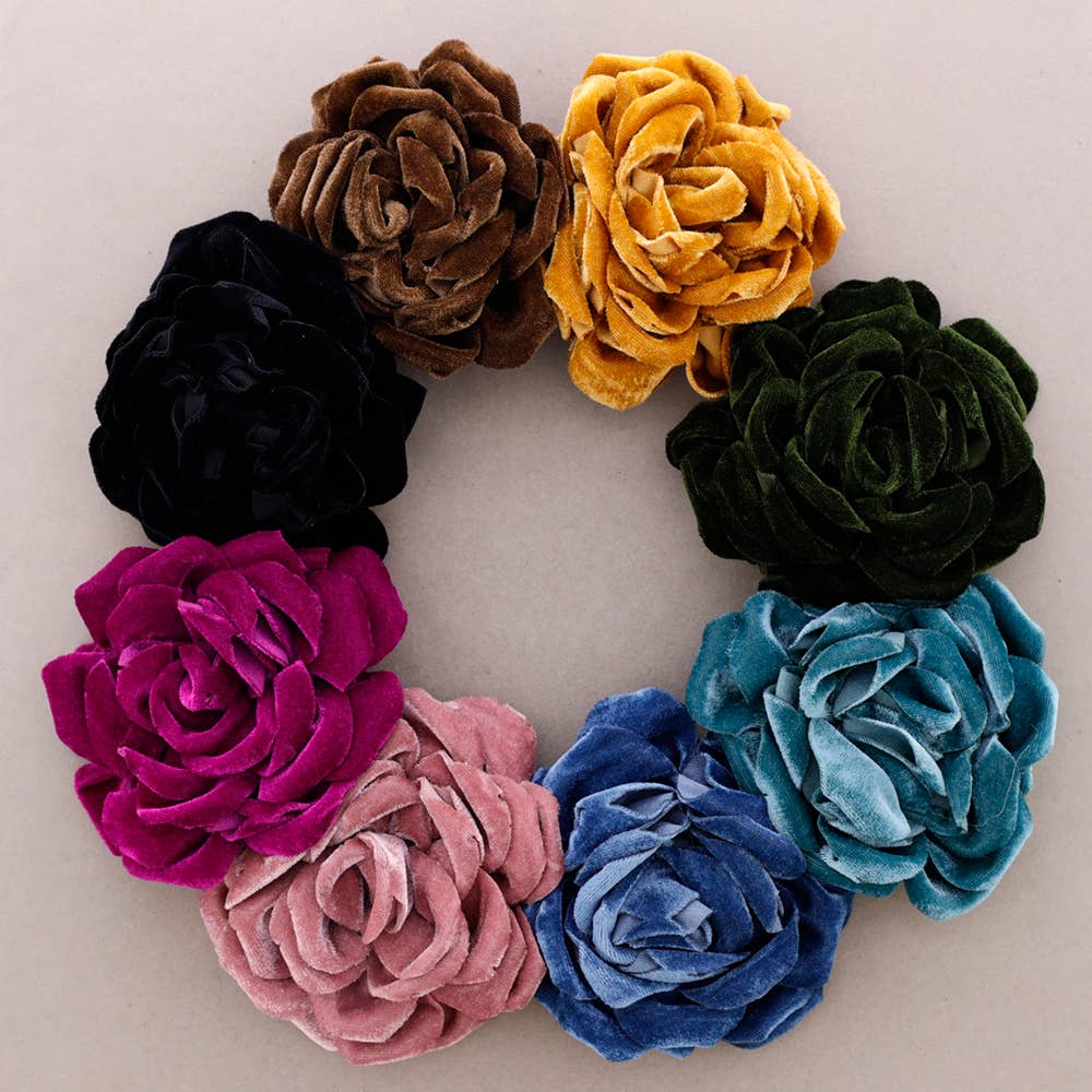 Sonata - Wholesale Snap Jewelry - Velvet Flower Brooch 13cm1