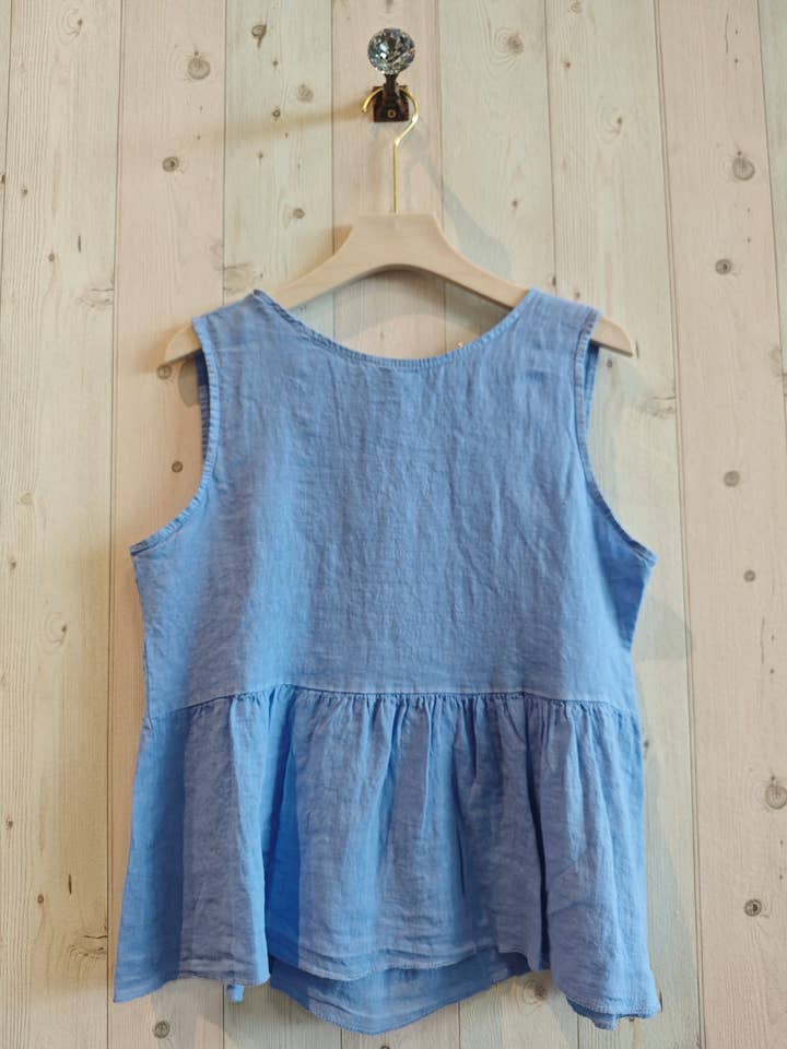 Linen & More - Wholesale Blouse - Women's - REF 18023 BLOUSE WITH OPEN BACK TIE 100% LINEN7