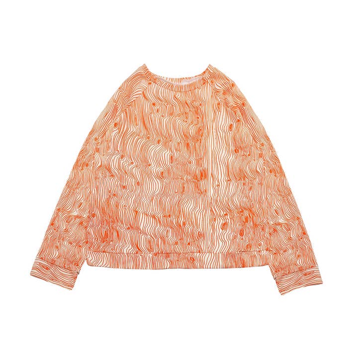 Sweat imprimé BOIS Orange pour la vente par La Démo