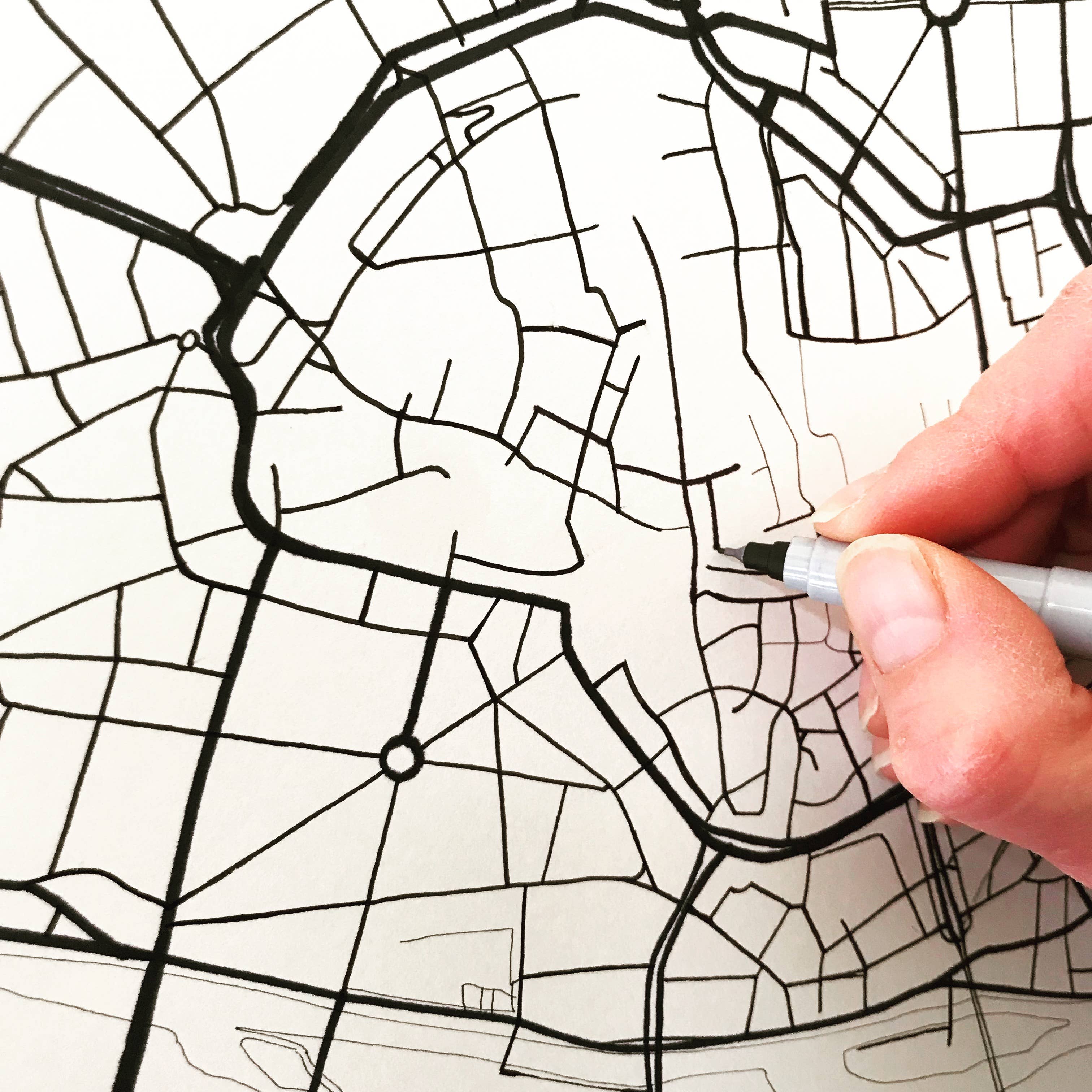 Turn-of-the-Centuries – wholesale Konsttryck – München Tyskland Målad karta - KONSTTRYCK21