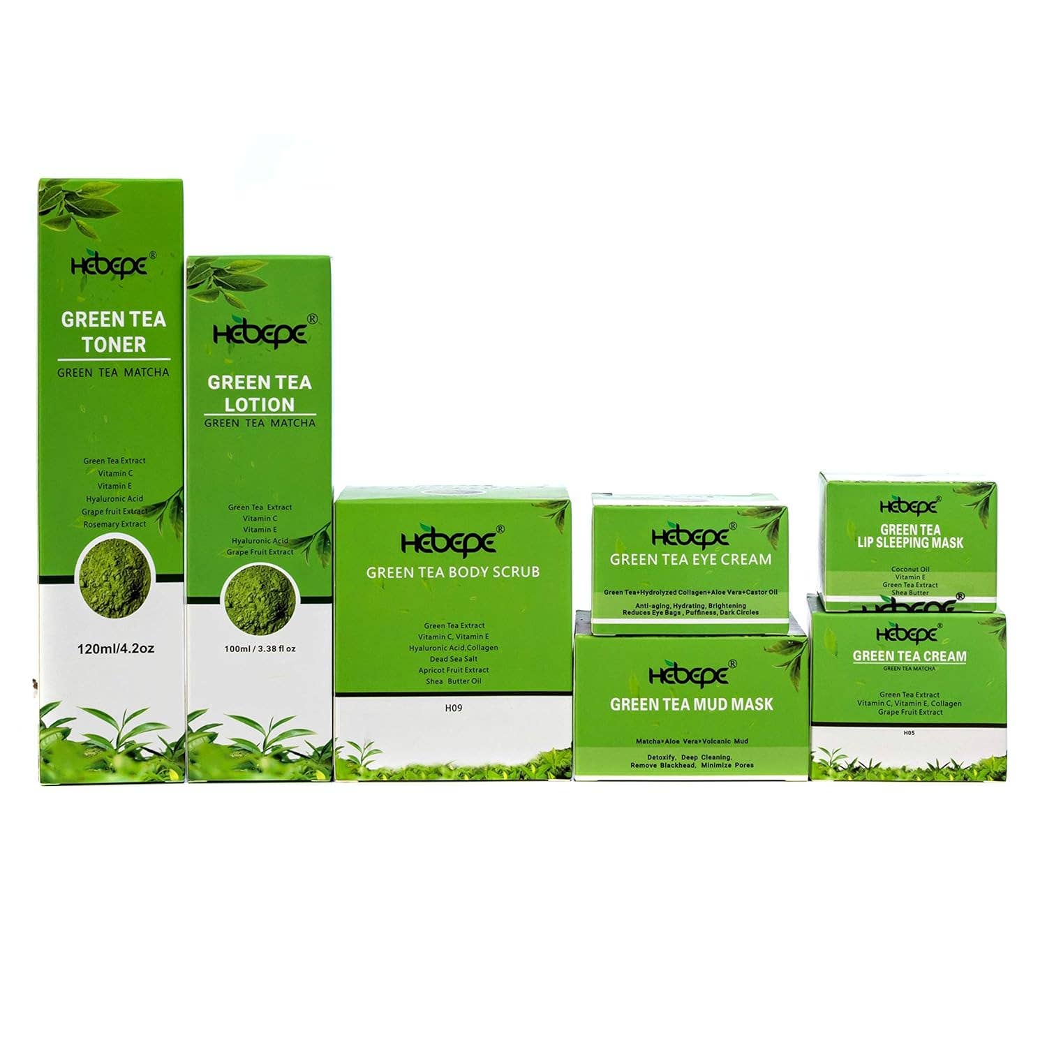 Hebepe – Esfoliante facial por atacado – Esfoliante Facial Matcha Chá Verde5