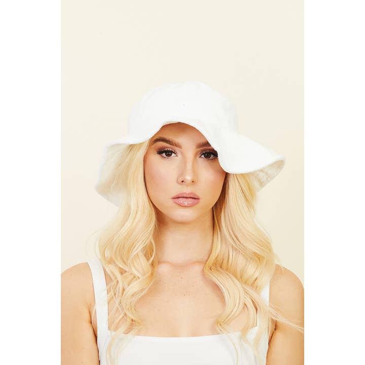 Anarchy Street - Wholesale Bucket Hat - Women's - Terry Cloth Floppy Brim Bucket Hat
