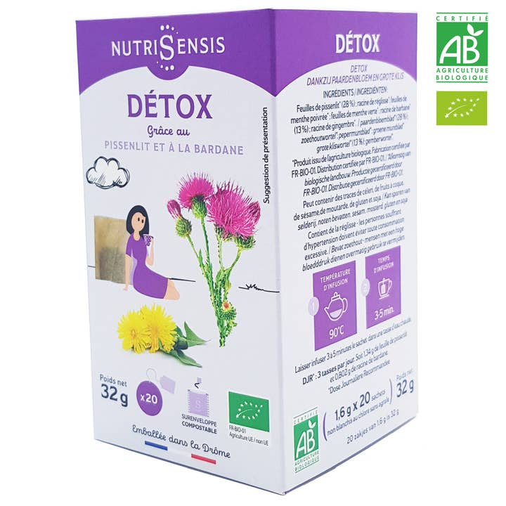 NUTRISENSIS - Organic detox infusion - 20 bags for wholesale by Nutrisensis