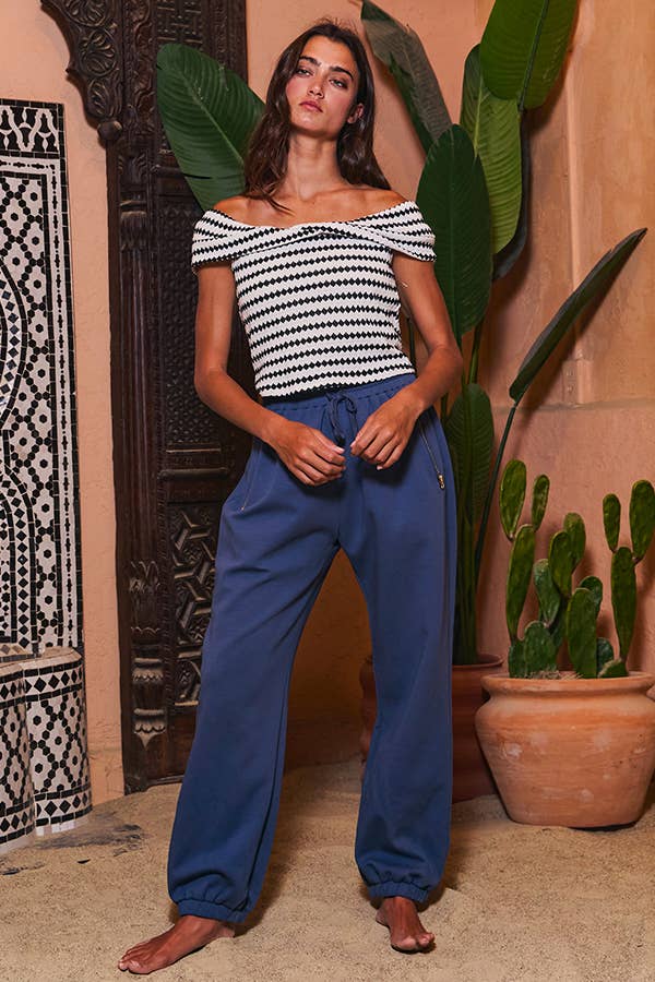 BUCKETLIST INC - Wholesale Lounge Sweatpants/Joggers - Women's - IP5463 Scuba Drawstring High-Rise Jogger Pants29