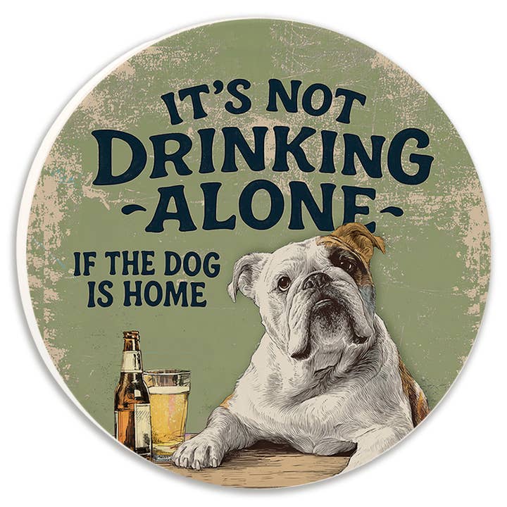 Sottobicchiere per auto Animali Domestici Bere da Solo Cane per la vendita all'ingrosso da parte di Tipsy Coasters & Gifts