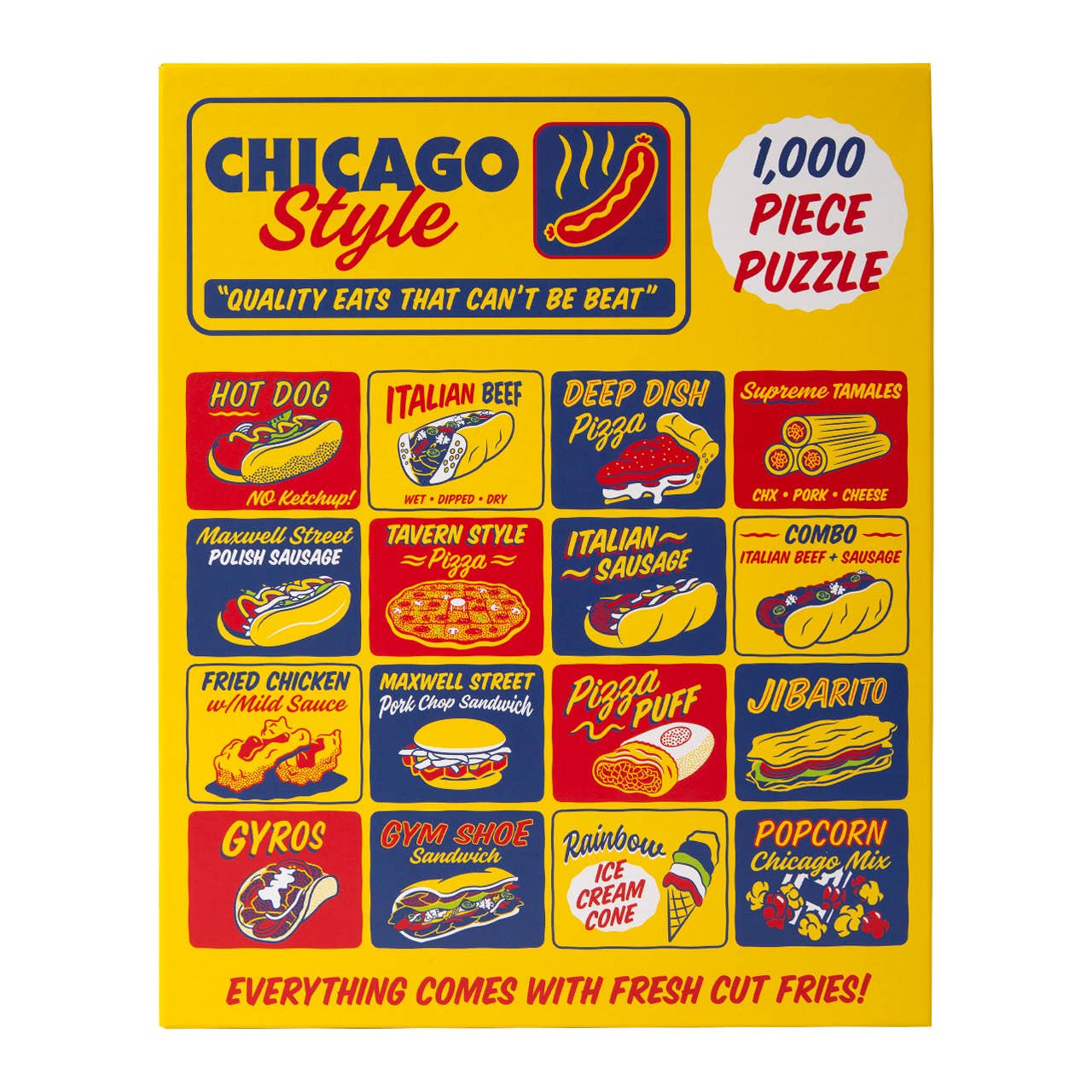Transit Tees - Wholesale Puzzle - Adult - Chicago Style Eats 1000 Piece Puzzle6