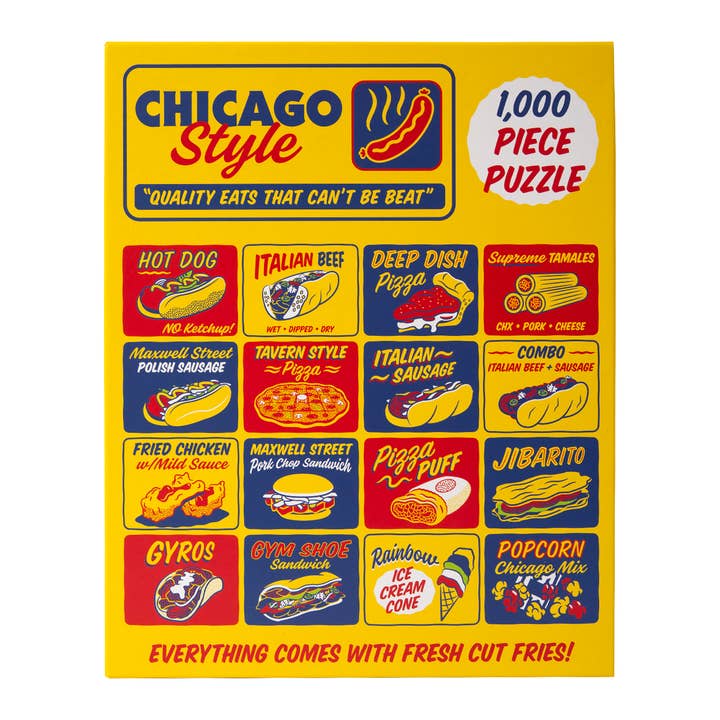 Transit Tees - Wholesale Puzzle - Adult - Chicago Style Eats 1000 Piece Puzzle6