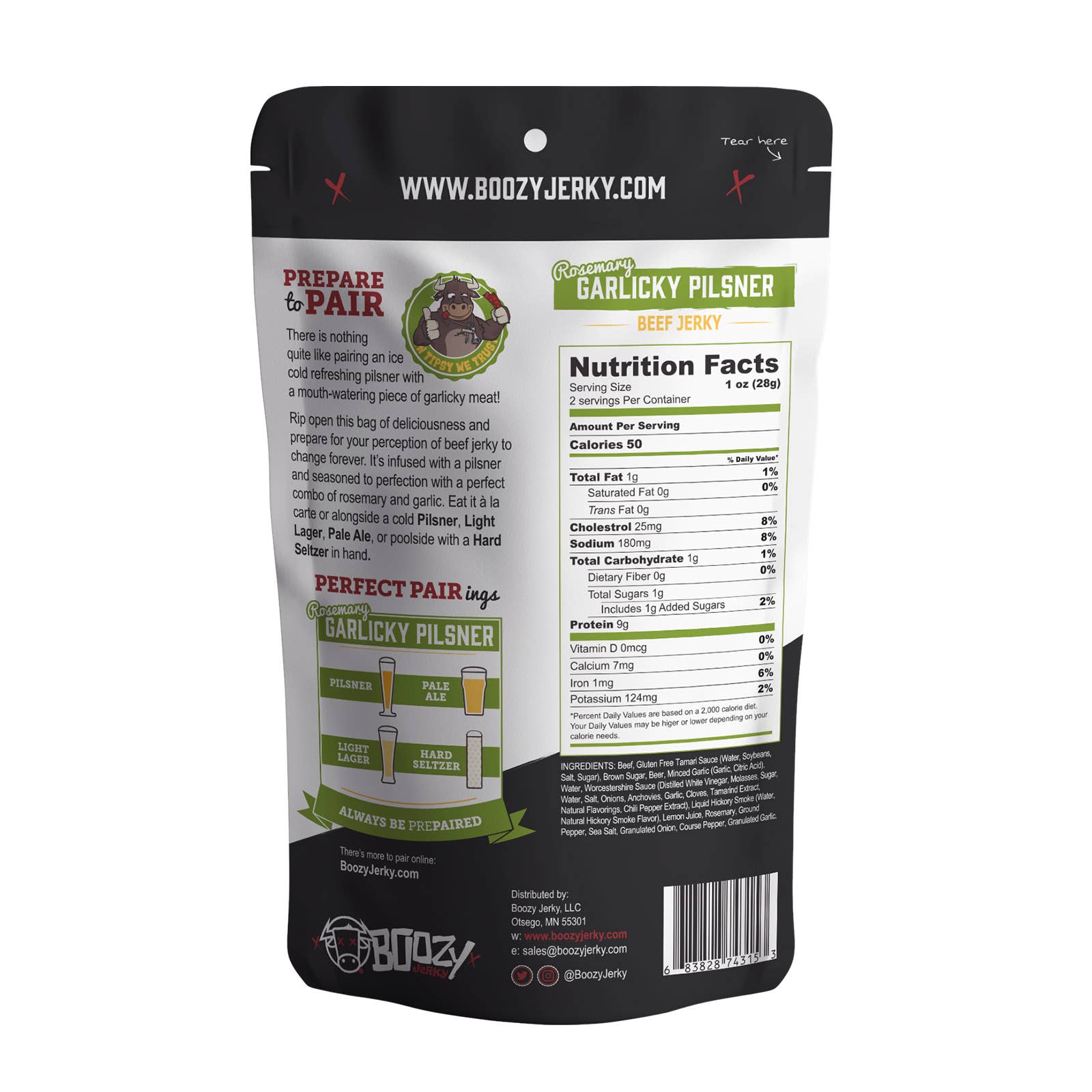 Boozy Jerky - Wholesale Jerky - Rosemary Garlicky Pilsner Beef Jerky7