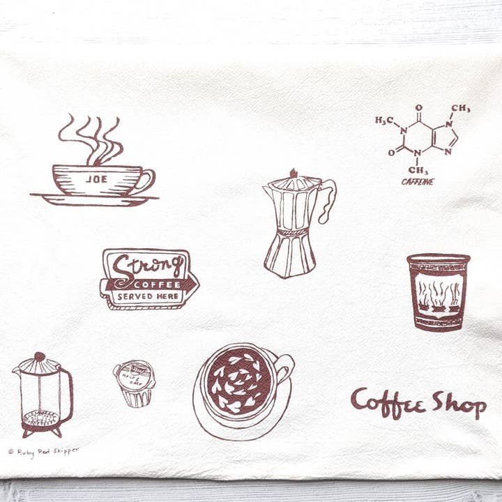 Toalha de chá Cup of Joe por atacado de Ruby Red Skipper