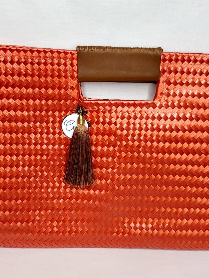 Orange Artisan Clutch for wholesale by Coba by DKH