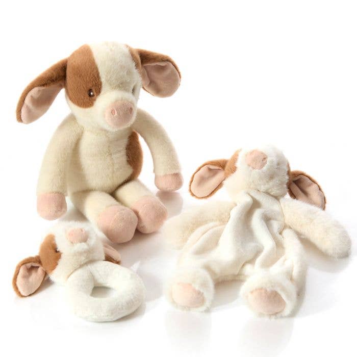 Langs - Vente Peluche – enfant et bébé - Doudou Confort Peluche Mini Ferme Vache Mignonne2