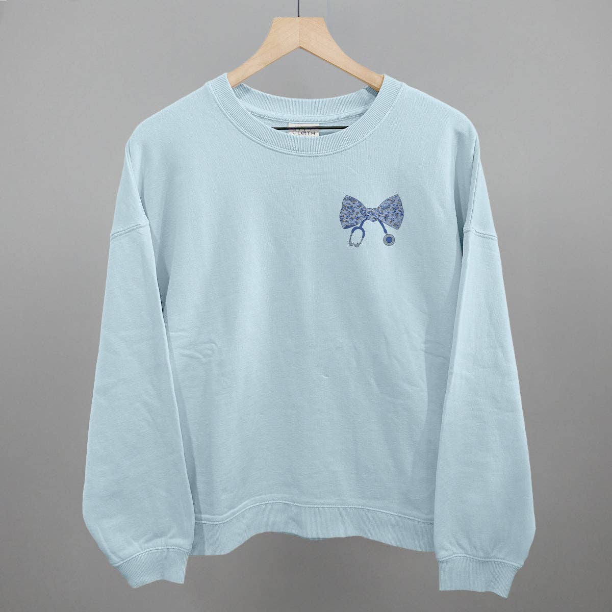 Ivy + Cloth - Wholesale Screen Printed T-Shirt - Women's - Stethoscope Floral Bow (Left Chest)8