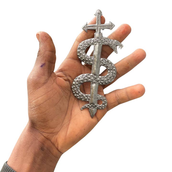 Sword & Snake Wall Art Haiti, Symbol of Strength for wholesale by Haiti Fair Trade~ It's Cactus