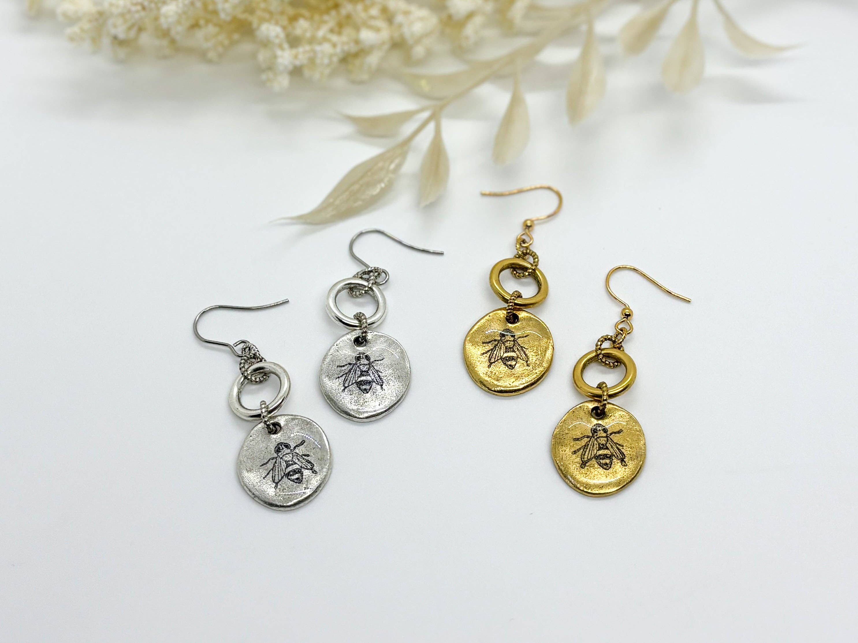 Jenica Jewelry - Wholesale Dangle Earrings - Gold Bee Dangle Earrings1