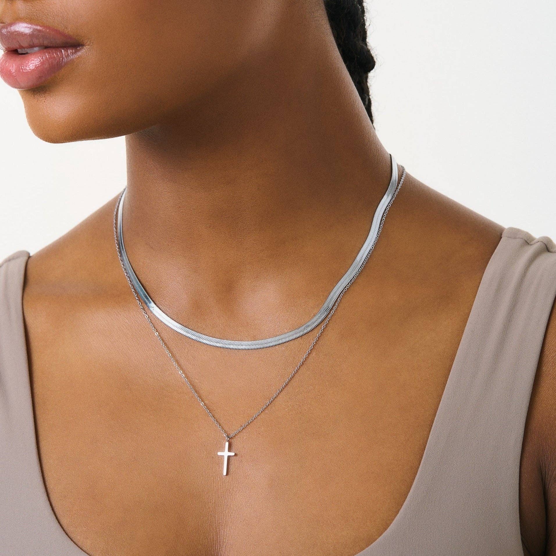 D. Louise – wholesale Link & chain necklace – Essentials Snake Chain Necklace10