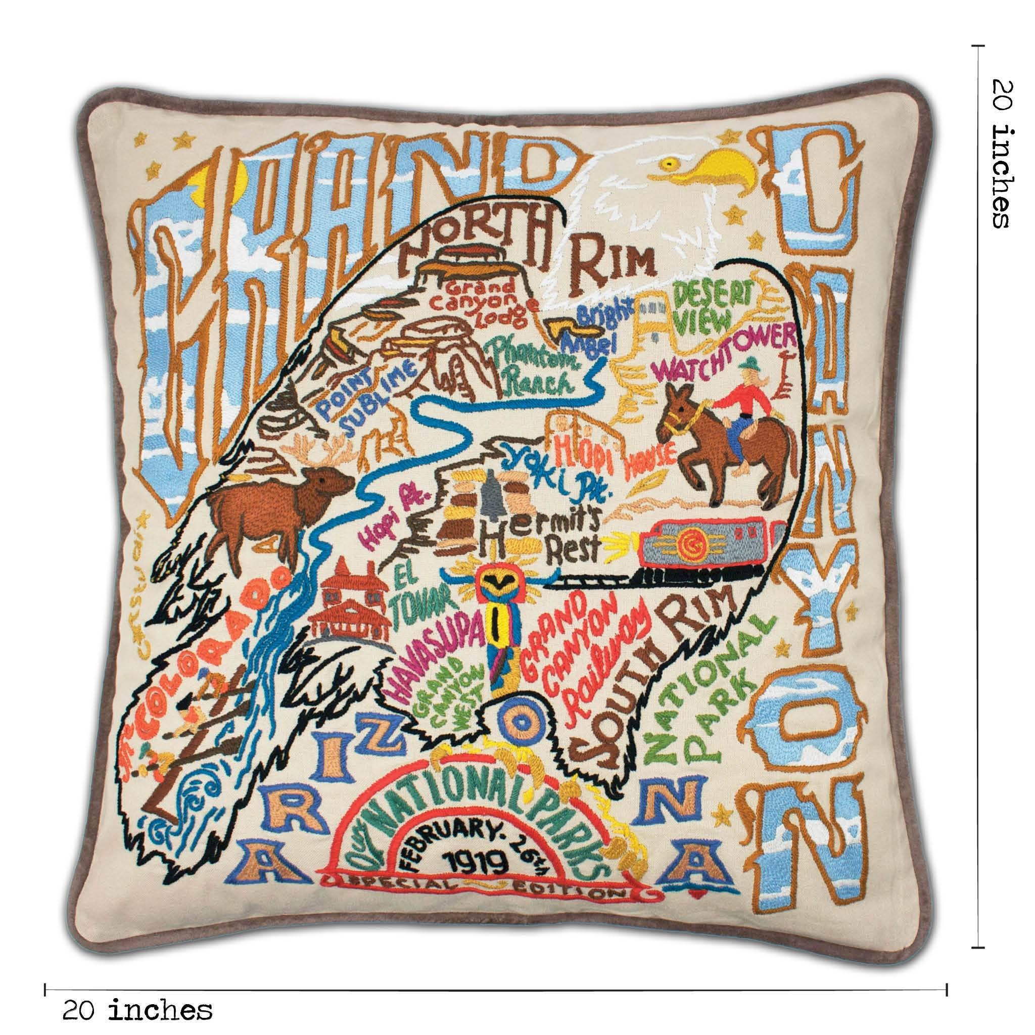 catstudio - Vente Coussin décoratif - Coussin brodé à la main Grand Canyon6