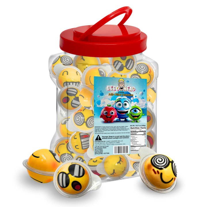 Smiley: Jelly-Filled Popping Gummy Balls for wholesale by Dare Online LLC
