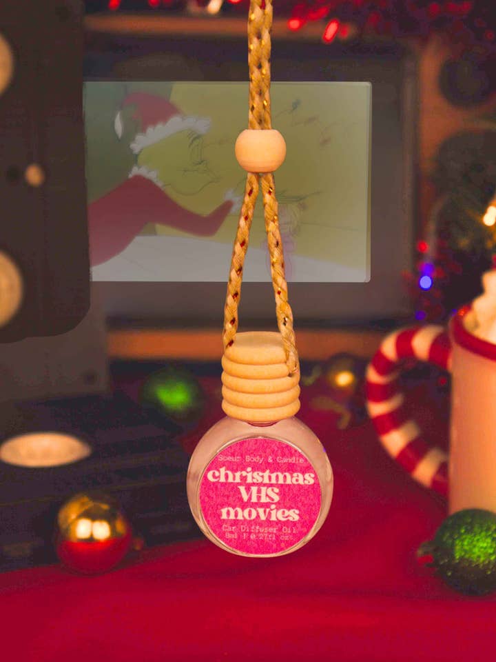 Christmas VHS Movies Car Diffuser for wholesale by Soeur Body and Candle