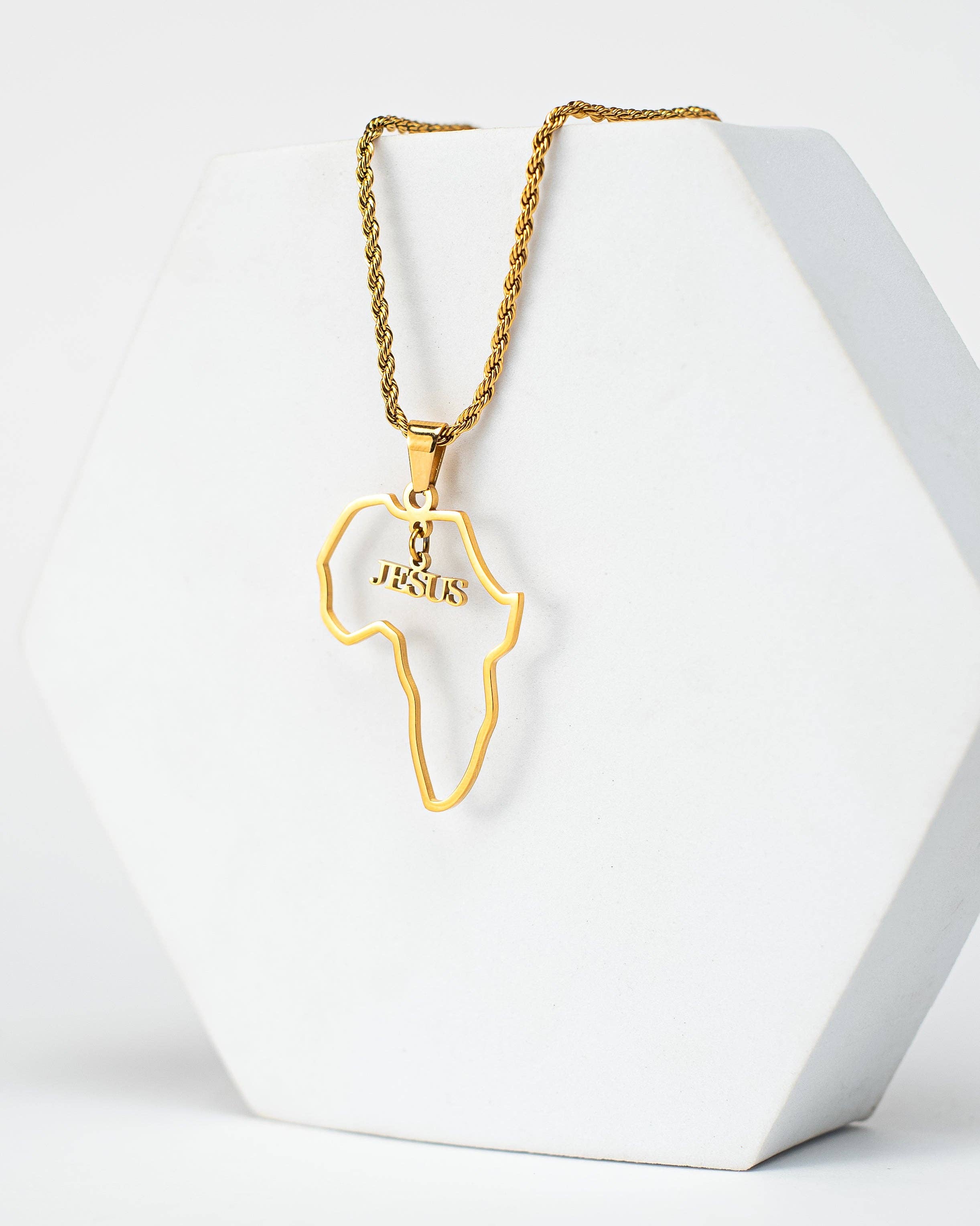 Adé & Grace - Wholesale Pendant/Charm Necklace - "Africa X Jesus" Necklace0