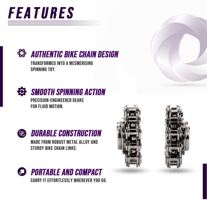 eterus - Wholesale Fidget Toy - Kids - Bike Chain Gear Spinner2
