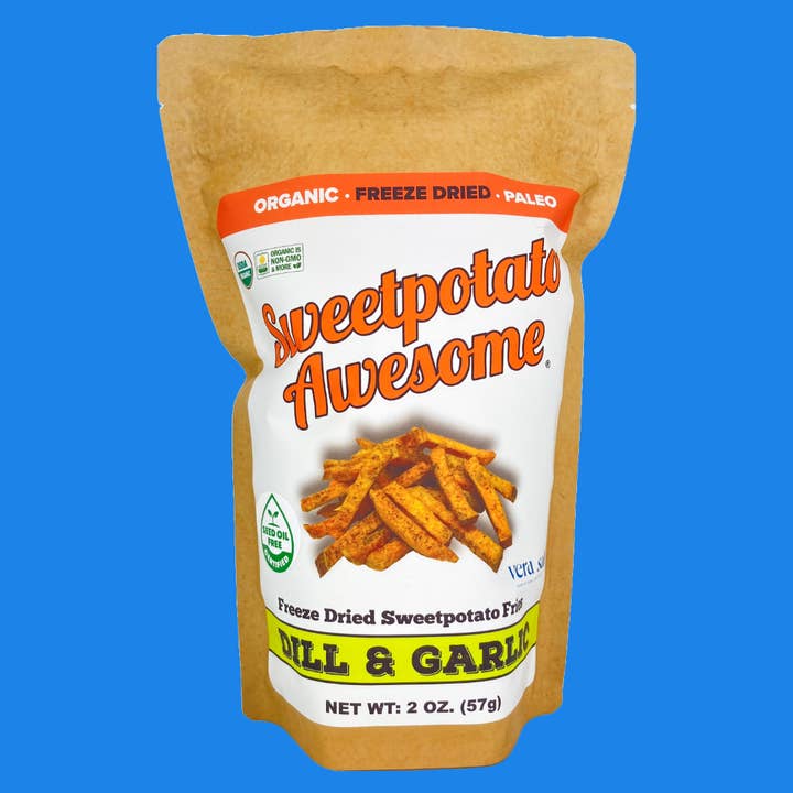 Sweetpotato Awesome - Wholesale Chips - 2 oz Dill and Garlic Sweetpotato Fries