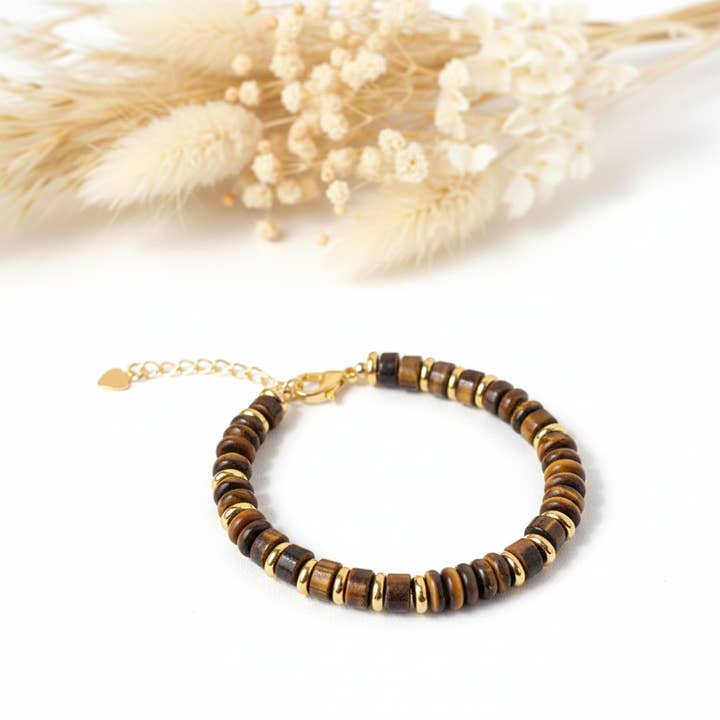 Bracelet Pierre Œil de Tigre pour la vente par Produtos Namasté