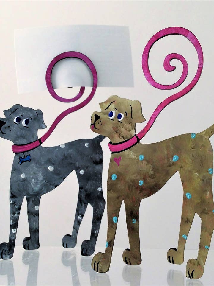 Dog Walker foto- of visitekaarthouder voor wholesale door Octopus Adventure by Rebecca Duffy Bush