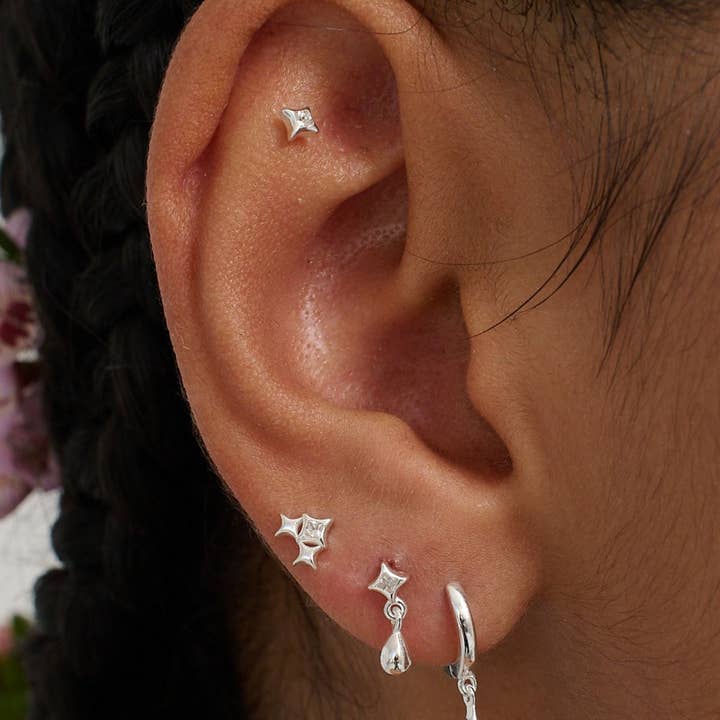 S-kin Studio Jewelry - Wholesale Jewelry Set - Edward Sparkle Earrings Set - Sterling Silver1